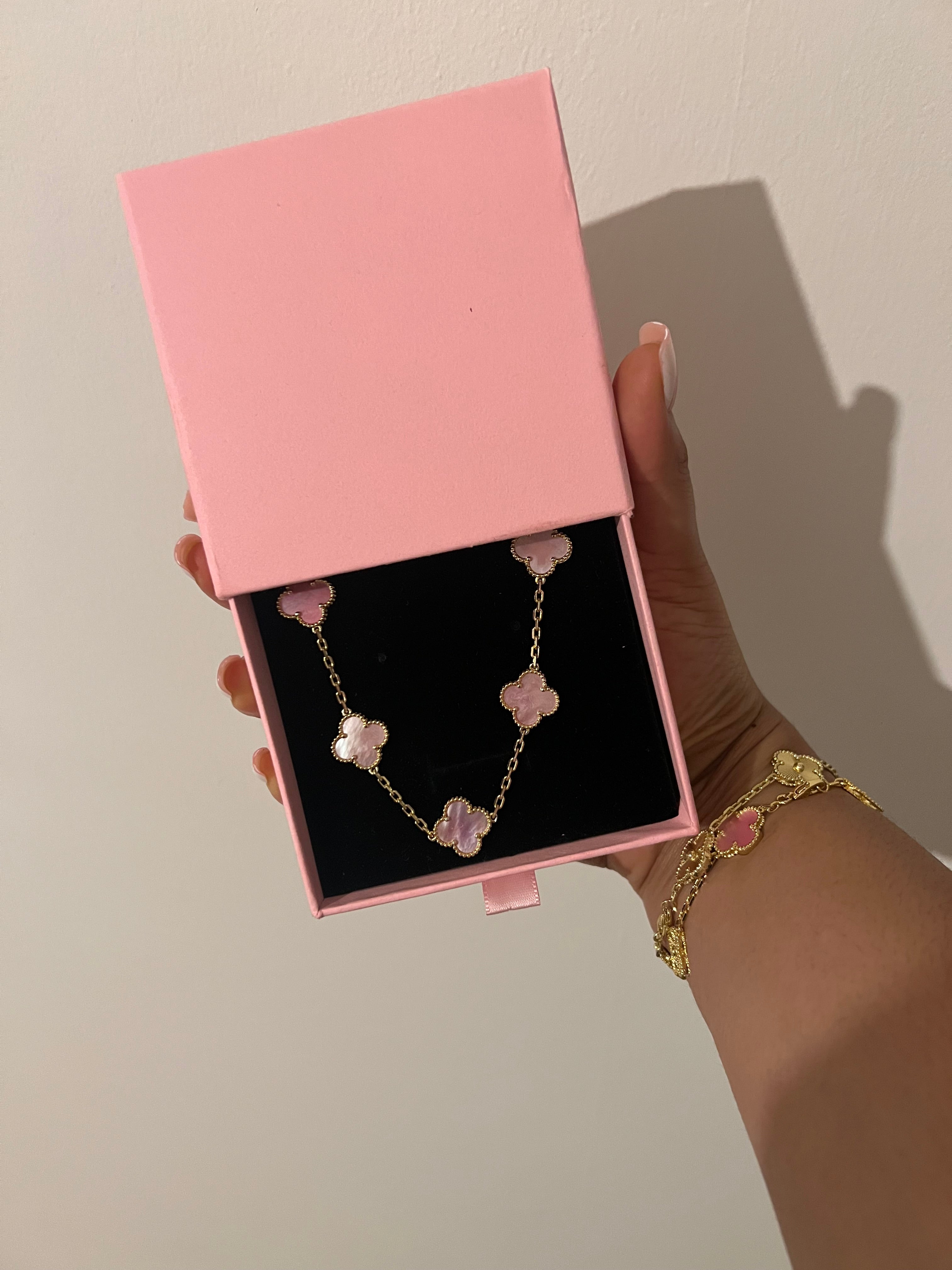 Pink Clover Bracelet