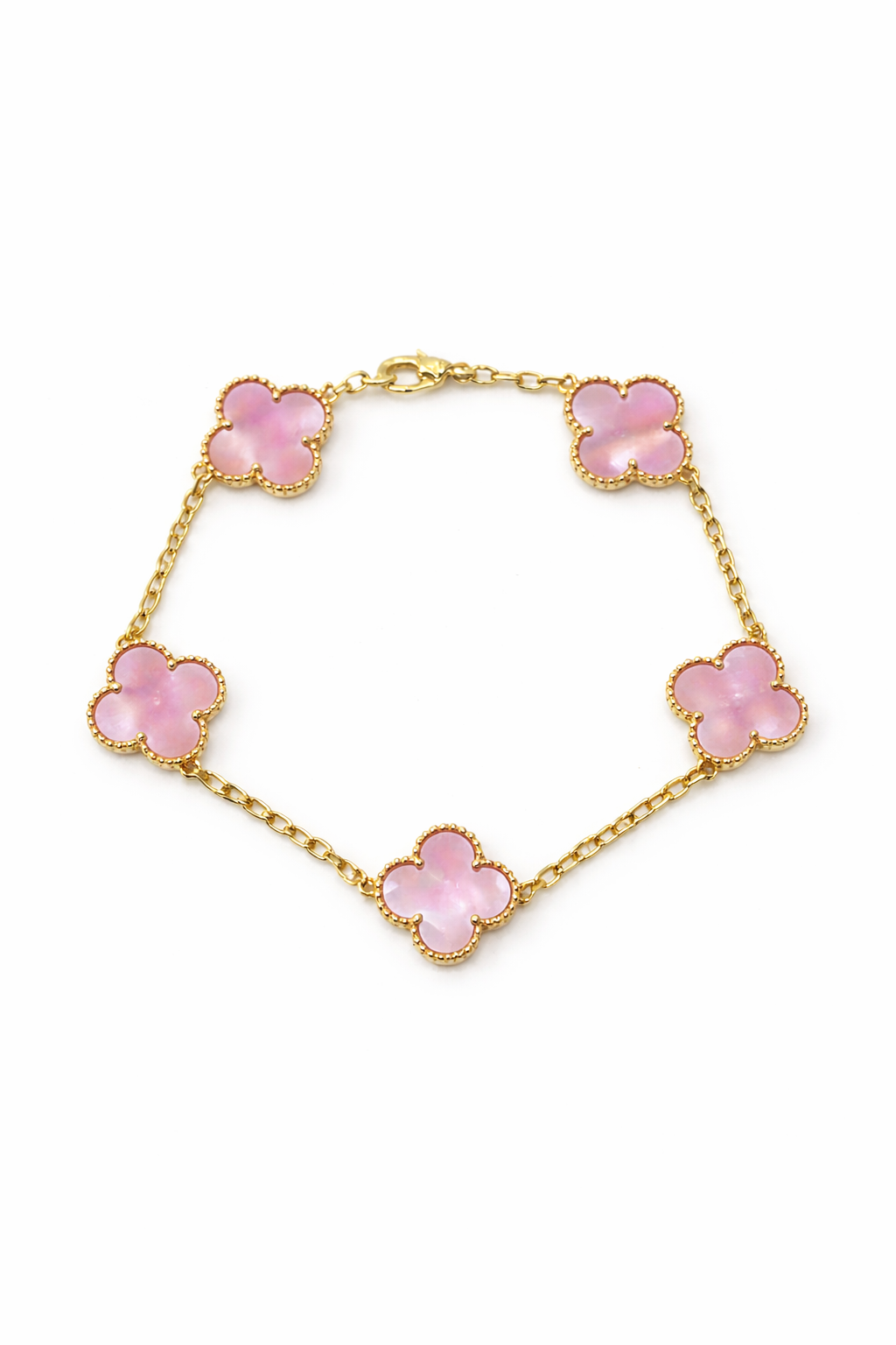 Pink Clover Bracelet