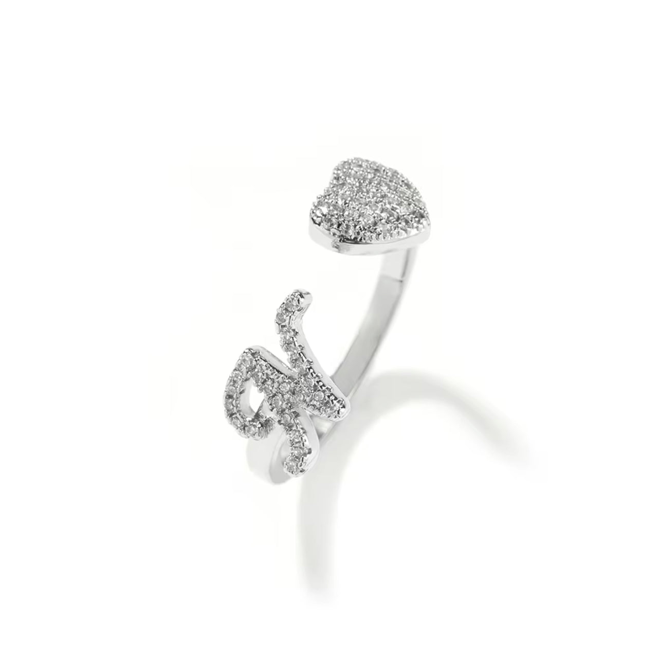 Heart Initial Ring